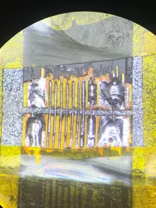 Vue du câble au microscope
